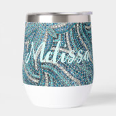 モダンガーリーエレガントターコイズ旋回名前をカスタムする (左面)