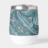 モダンガーリーエレガントターコイズ旋回名前をカスタムする (正面)