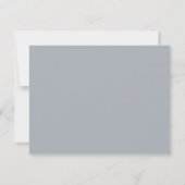 モダンガーリーエレガントScript Monogram Silver Gray ノートカード (裏面)
