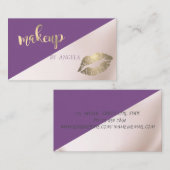 モダンガーリーエレガントViolet,グリッター唇 名刺 (正面/裏面)