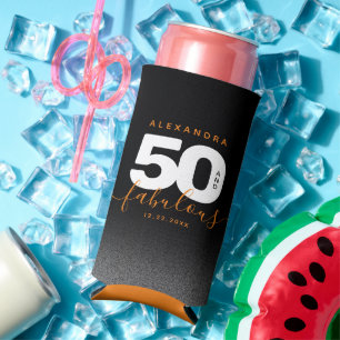 モダンガーリーオレンジ50と素晴らしい スリム缶クーラー