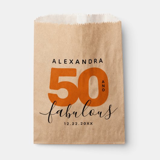 モダンガーリーオレンジ50と素晴らしい フェイバーバッグ (正面)