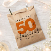 モダンガーリーオレンジ50と素晴らしい フェイバーバッグ (クリップ留めされた状態)