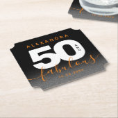 モダンガーリーオレンジ50と素晴らしい ペーパーコースター (アングル)