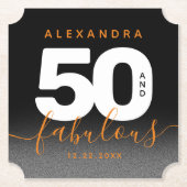 モダンガーリーオレンジ50と素晴らしい ペーパーコースター (正面)