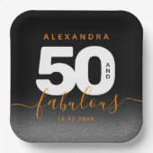 モダンガーリーオレンジ50と素晴らしい ペーパープレート (正面)