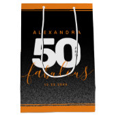 モダンガーリーオレンジ50と素晴らしい ミディアムペーパーバッグ (裏面)