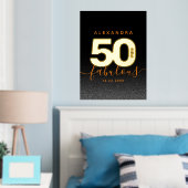 モダンガーリーオレンジ50と素晴らしい 箔ポスター (インサイチュ (寝室))