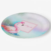 モダンガーリーカラフル愛らしい炎 ペーパープレート (アングル)