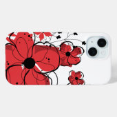モダンガーリークール紅黒花 Case-Mate iPhoneケース (裏面 (横))