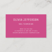 モダンガーリーグリッタードリップネイルサロンアーティスト 名刺 (裏面)