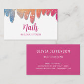 モダンガーリーグリッタードリップネイルサロンアーティスト 名刺 (正面/裏面)