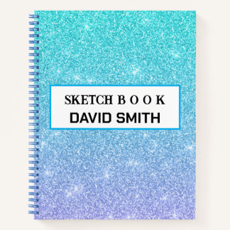モダンガーリーグリッターSketchbookノート ノートブック
