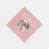 モダンガーリースクリ写真エレガント卒業 スタンダードランチョンナプキン (角)