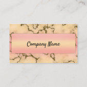 モダンガーリートレンディー大理石金ゴールドグリッターミニマル 名刺 (裏面)