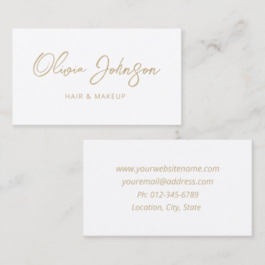 モダンガーリートレンディー手札付き名刺 名刺 (正面/裏面)