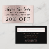 モダンガーリーバラ金ゴールドグラデーショントレンディーグリッターブラック 割引カード (正面/裏面)