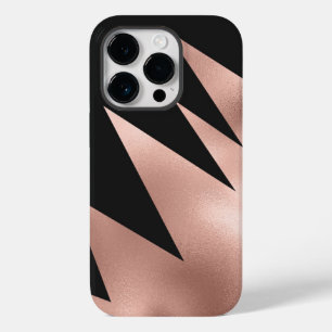 モダンガーリーバラ金ゴールドブラック幾何学模様 Case-Mate iPhone 14 PROケース