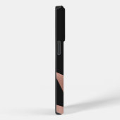 モダンガーリーバラ金ゴールドブラック幾何学模様 Case-Mate iPhoneケース (裏面 / 右)