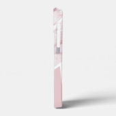 モダンガーリーバラ金ゴールド幾何学的モノグラム名 Case-Mate iPhoneケース (裏面 / 左)