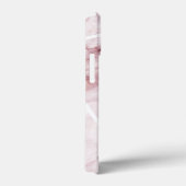 モダンガーリーバラ金ゴールド幾何学的モノグラム名 Case-Mate iPhoneケース (裏面 / 右)