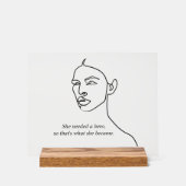 モダンガーリーパーソナライズされた品 アクリルサイン (正面)