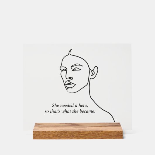 モダンガーリーパーソナライズされた品 アクリルサイン (正面)