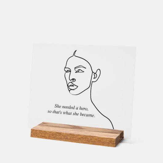 モダンガーリーパーソナライズされた品 アクリルサイン (傾斜)