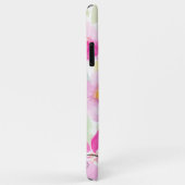 モダンガーリーピンクのルーズフローラ水カラーモノグラム Case-Mate iPhoneケース (裏面/右)