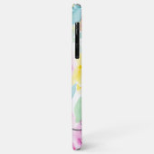 モダンガーリーピンクのルーズフローラ水カラーモノグラム Case-Mate iPhoneケース (裏面/左)