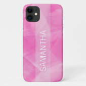 モダンガーリーピンク水彩おしゃれ Case-Mate iPhoneケース (裏面)
