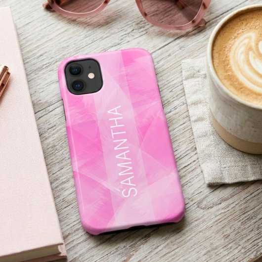 モダンガーリーピンク水彩おしゃれ Case-Mate iPhoneケース