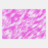 モダンガーリーピンク白抽象芸術絞り染め ラッピングペーパーシート (正面)