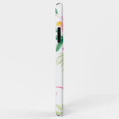 モダンガーリーピンク緑フローラ水彩画 Case-Mate iPhoneケース (裏面/右)