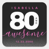 モダンガーリーピンク80と素晴らし スクエアシール (正面)