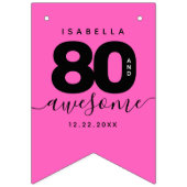 モダンガーリーピンク80と素晴らし バンティングフラッグ (第2の旗)