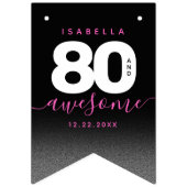 モダンガーリーピンク80と素晴らし バンティングフラッグ (第1の旗)