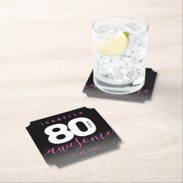 モダンガーリーピンク80と素晴らし ペーパーコースター