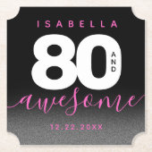 モダンガーリーピンク80と素晴らし ペーパーコースター (正面)