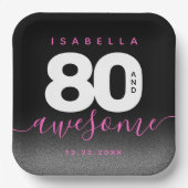 モダンガーリーピンク80と素晴らし ペーパープレート (正面)