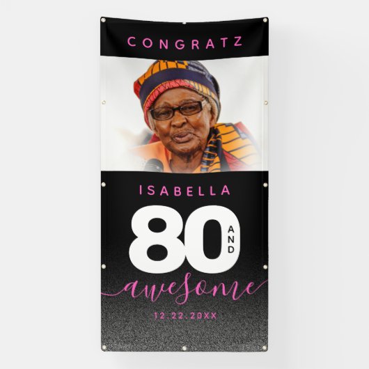 モダンガーリーピンク80と素晴らし 横断幕 (縦)