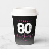 モダンガーリーピンク80と素晴らし 紙コップ (裏面)