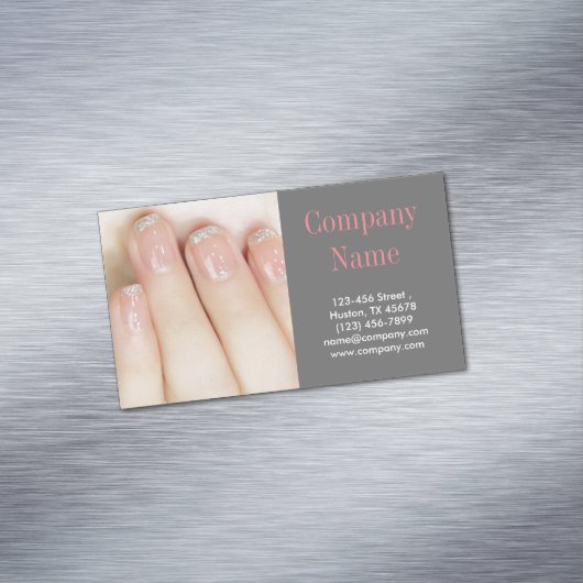 モダンガーリーファッション美しいサロンネイルアーティスト マグネット名刺 (インサイチュ)