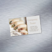 モダンガーリーファッション美しいサロンネイルアーティスト マグネット名刺 (インサイチュ)