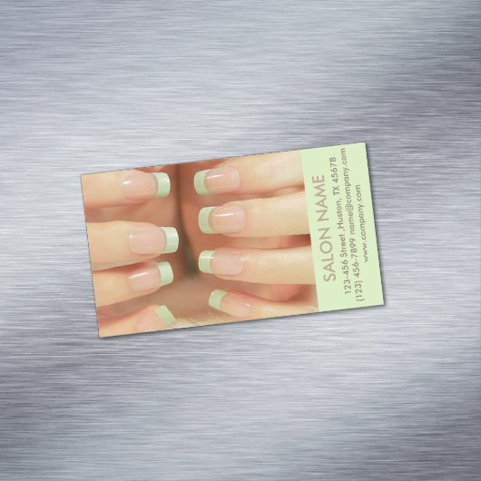 モダンガーリーファッション美しいスパネイルサロン マグネット名刺 (インサイチュ)