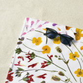 モダンガーリーフローラカラフルイニシャル ビーチタオル (インサイチュ)