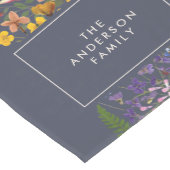 モダンガーリーフローラカラフルイニシャル ミディアムテーブルランナー (コーナー)