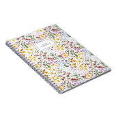 モダンガーリーフローラカラフル野生花 ノートブック (右側)