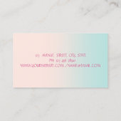 モダンガーリープロフェッショナル,爪、 ネイル 名刺 (裏面)