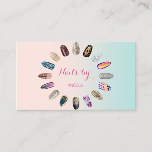 モダンガーリープロフェッショナル,爪、 ネイル 名刺 (正面)